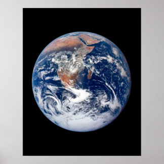 Planet Earth view from Apollo 17 Poster