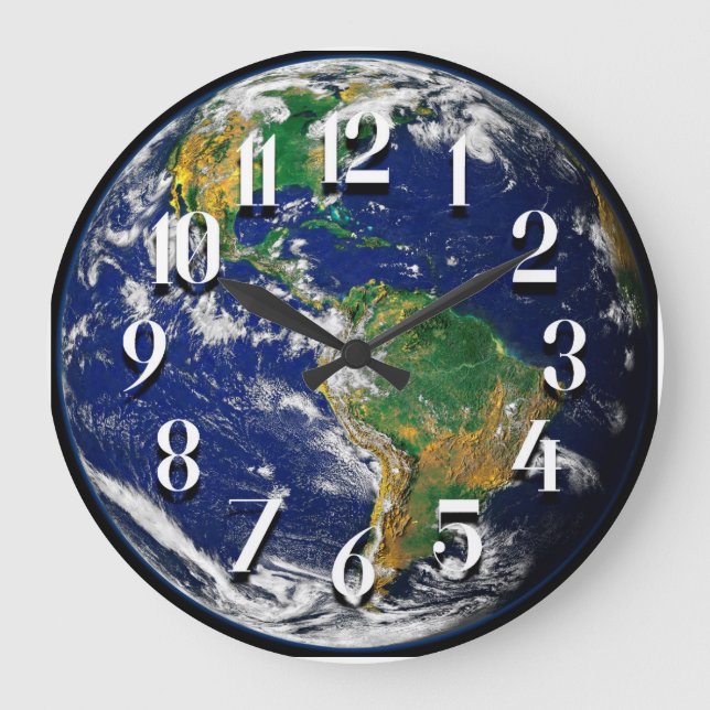 Planet Earth Wall Clock (Front)