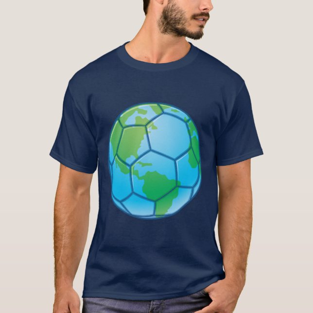 Planet Earth World Cup Soccer Ball T-Shirt (Front)