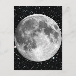 PLANET EARTH'S MOON star background (solar system) Postcard