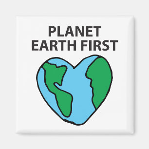 Planet First Ecofriendly Icon Happy Earth Clipart Magnet