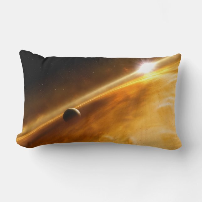 Planet Fomalhaut B Orbiting a Star Lumbar Pillow (Front)