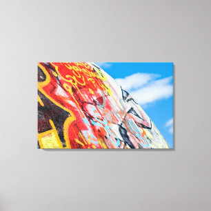 planet graffiti canvas print