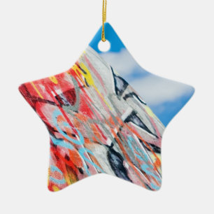 planet graffiti ceramic ornament