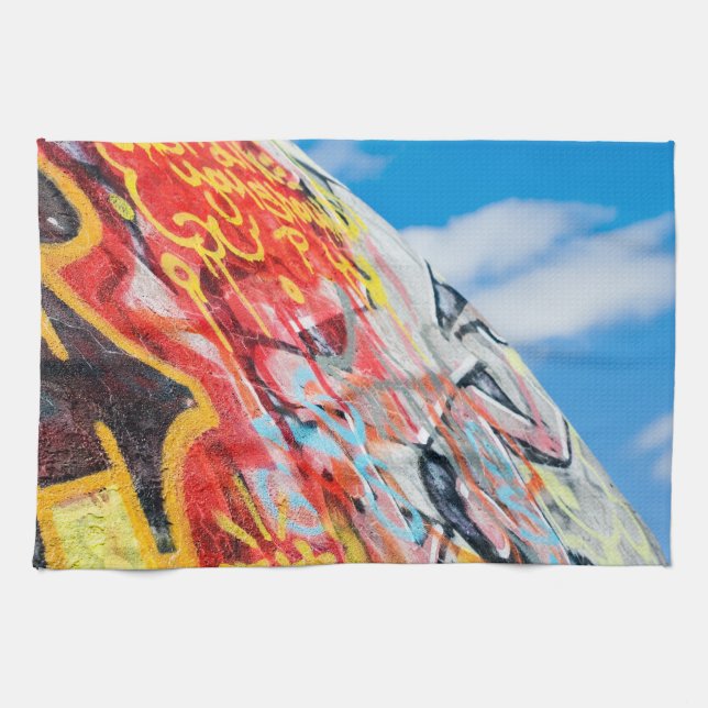 planet graffiti kitchen towel (Horizontal)