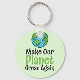 Planet Great Again 2,25" Porte-clés bouton de base