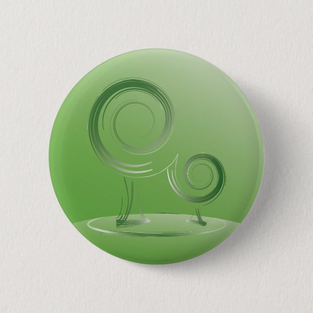 planet green 2 inch round button (Front)