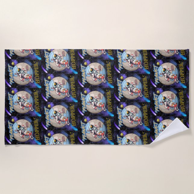 Planet hooper  beach towel (Front)