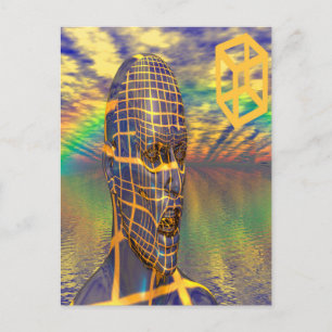 Planet illusion postcard