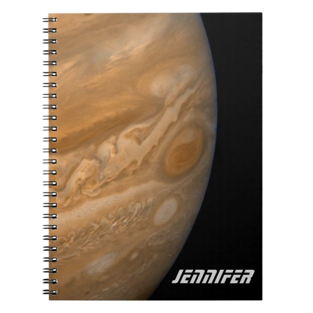 Planet Jupiter and the Great Red Spot Notebook (Front)