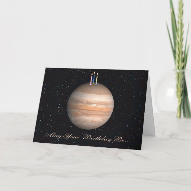 Planet Jupiter Birthday Card (Front)
