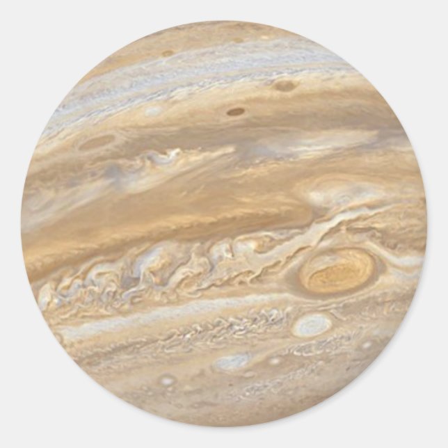 Planet Jupiter Classic Round Sticker (Front)