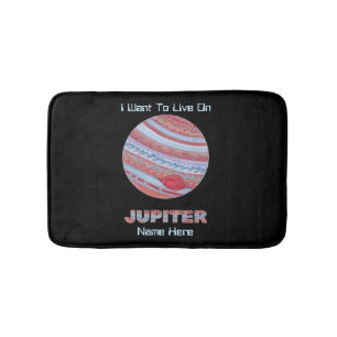 Planet Jupiter Colourful Space Geek Space Theme Bath Mat