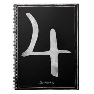 Planet Jupiter hammered silver stylized symbol Notebook