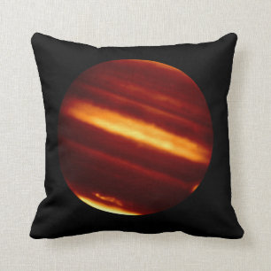 Planet Jupiter in Infrared Light Throw Pillow