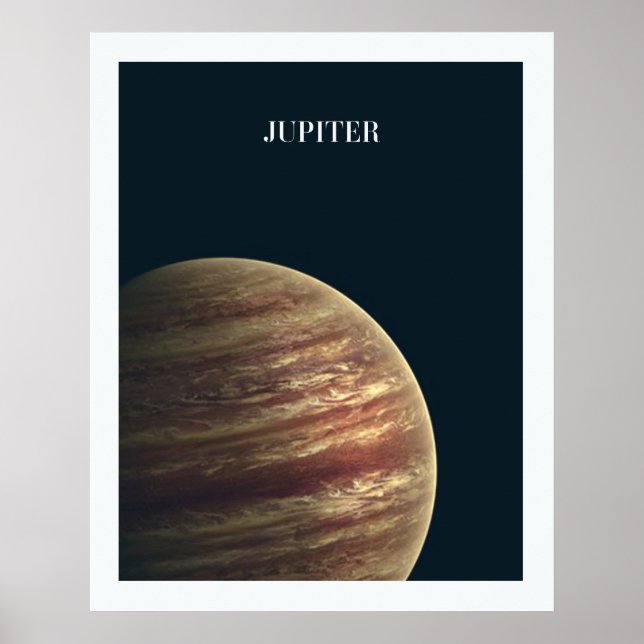Planet Jupiter Kids Room Art Poster (Front)