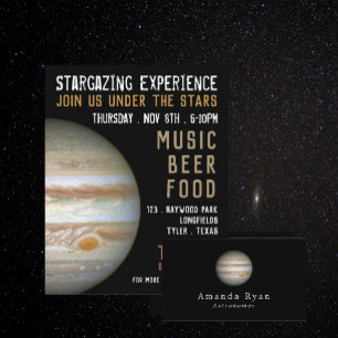 Planet Jupiter, Planetarium Event Advertising Flyer
