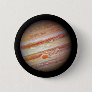 PLANET JUPITER ` red spot head on (solar system) ~ 2 Inch Round Button