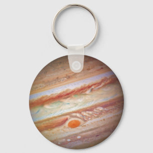 PLANET JUPITER - red spot head on (solar system) ~ Keychain