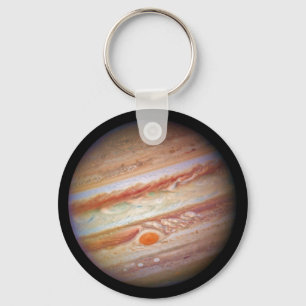 PLANET JUPITER ` red spot head on (solar system) ~ Keychain
