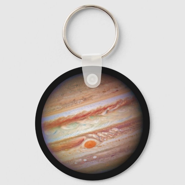 PLANET JUPITER ` red spot head on (solar system) ~ Keychain (Front)