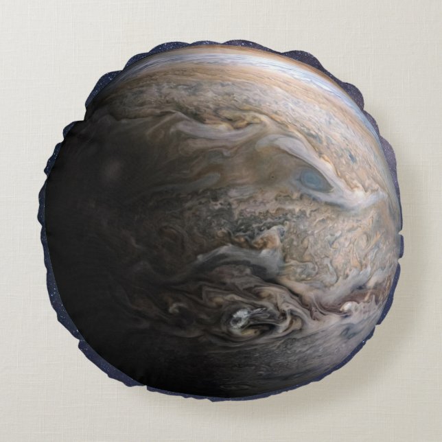 Planet Jupiter Round Pillow (Front)