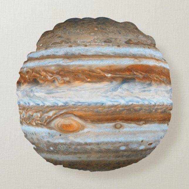 Planet Jupiter Round Pillow (Front)