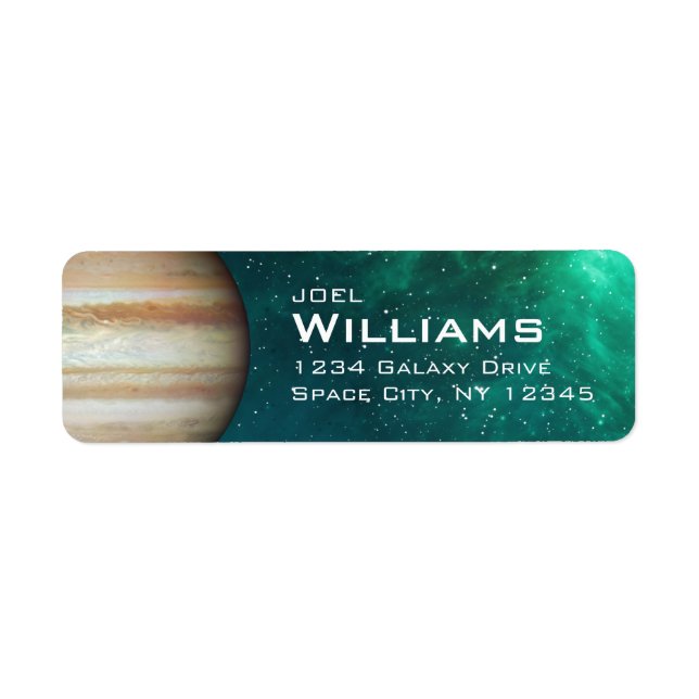 Planet Jupiter Solar System Space Return Address (Front)