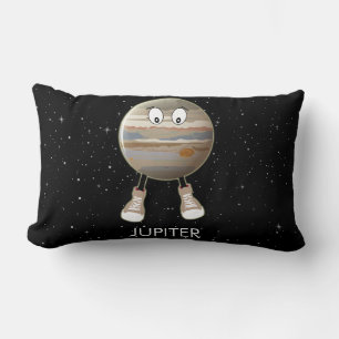 Planet Jupiter & Stars Lumbar Pillow