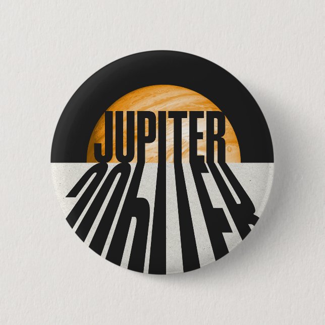Planet Jupiter with Shadow 2 Inch Round Button (Front)