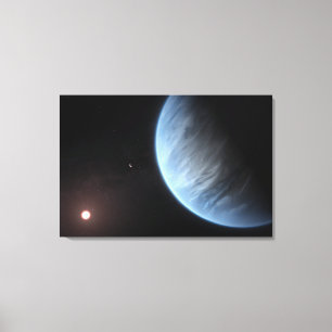 Planet K2-18b, Host Star And Accompanying Planet. Canvas Print