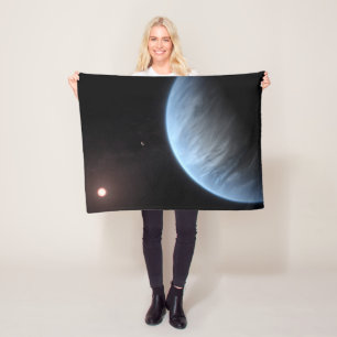 Planet K2-18b, Host Star And Accompanying Planet. Fleece Blanket