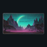 Planet Landscape Moon Digital Personalized Name Desk Mat<br><div class="desc">Planet Landscape Moon Digital Personalized Name Desk Mat features a digital art design of a planet landscape with mountains and trees with the moon rising in the background. Personalized with your name. Perfect as a gift family and friends for birthday, Christmas, holidays, Father's Day, brother, husband, partner, friends, work colleagues...</div>