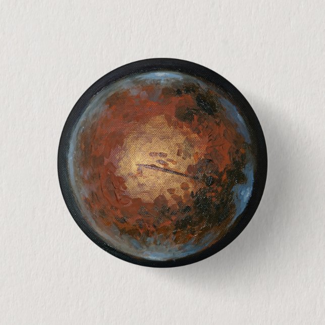 Planet Mars 1 Inch Round Button (Front)