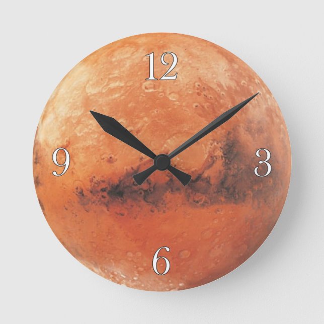 Planet Mars Astronomy-lovers Wall Clock (Front)