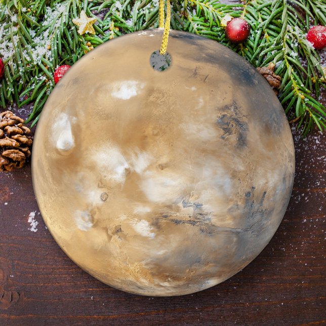 Planet Mars Christmas Tree Ceramic Ornament (Creator Uploaded)