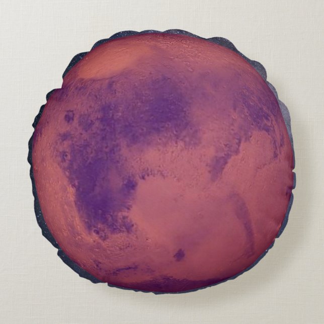 Planet Mars Round Pillow (Front)