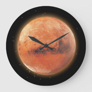 Planet Mars & Starry Sky Astronomy Wall Clock