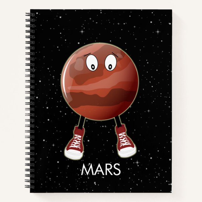 Planet Mars & Stars Notebook (Front)