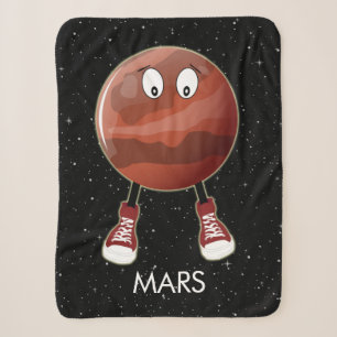 Planet Mars & Stars Sherpa Blanket