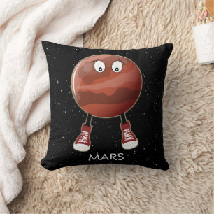 Planet Mars & Stars Throw Pillow