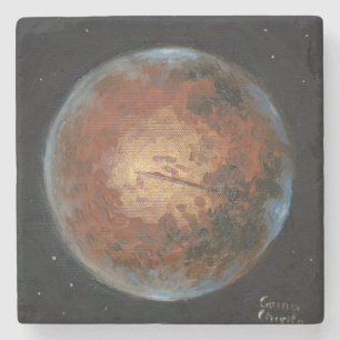 Planet Mars Stone Coaster
