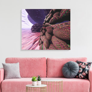 Planet Mars. Walls of buildings. Canvas Print