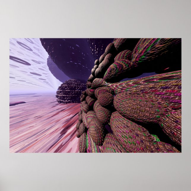 Planet Mars. Walls of buildings. Poster (Front)