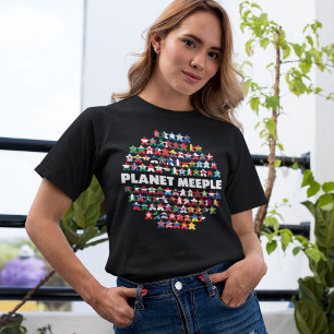Planet Meeple, White Text Womens Shirt
