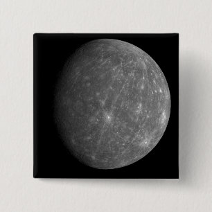Planet Mercury 2 Inch Square Button