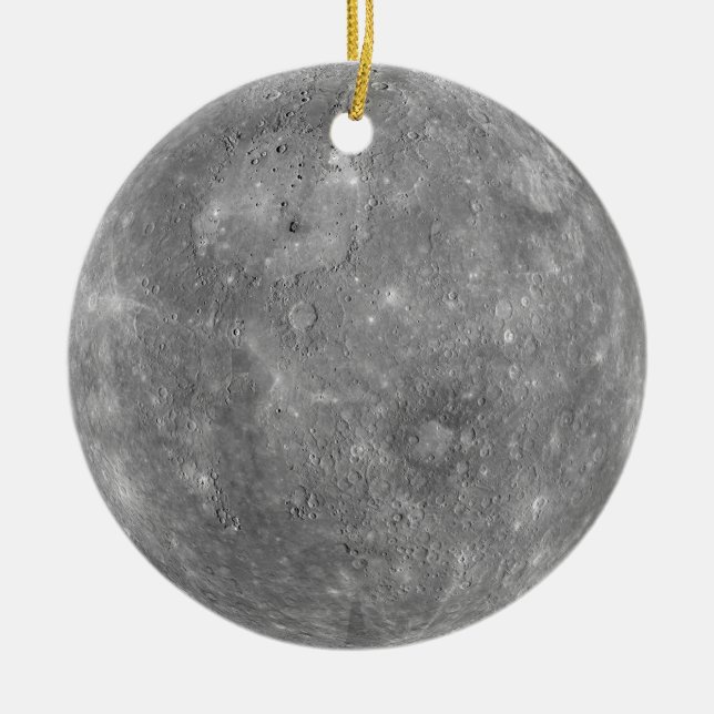 Planet Mercury Ceramic Ornament (Front)