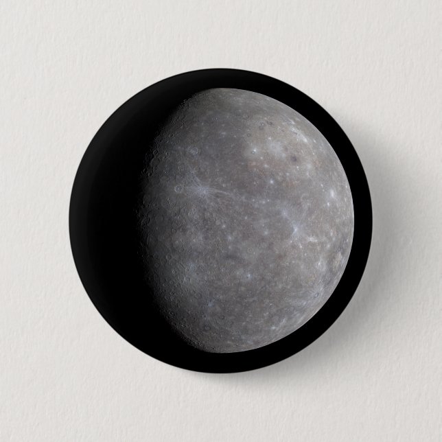 Planet Mercury in space 2 Inch Round Button (Front)