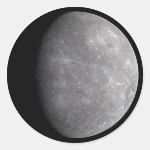 Planet Mercury in space Classic Round Sticker