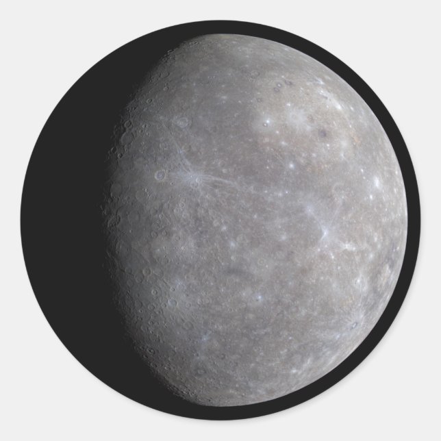 Planet Mercury in space Classic Round Sticker (Front)